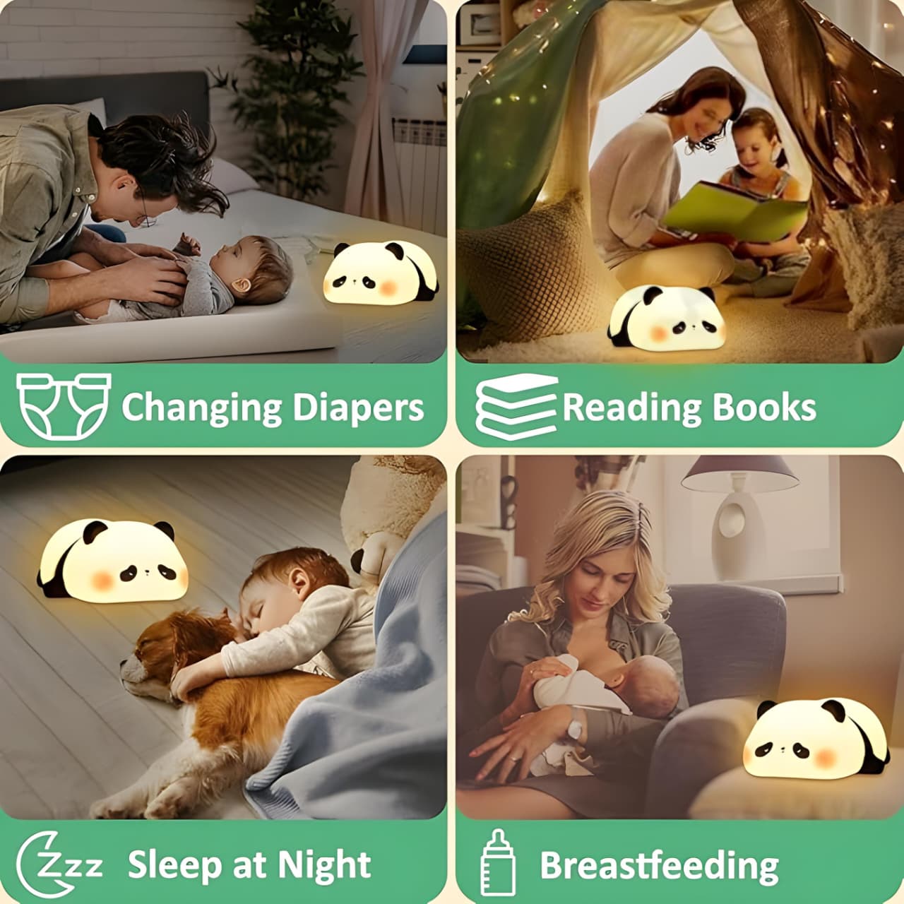 Lying Panda Night Lamp