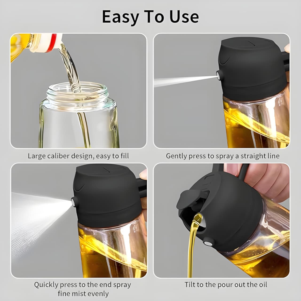 2 in 1 Oil Sprayer Bottle