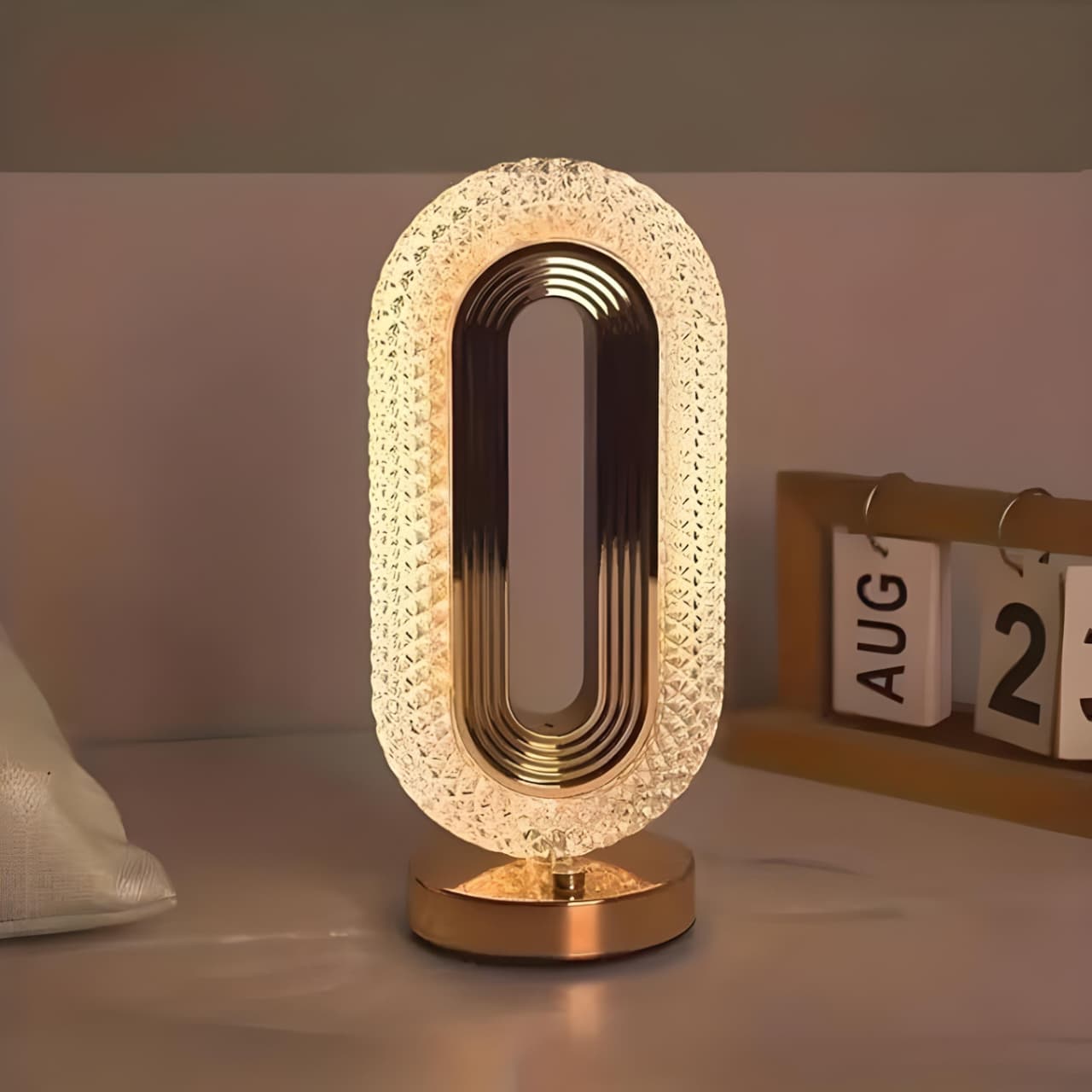 Oval Crystal Lamp