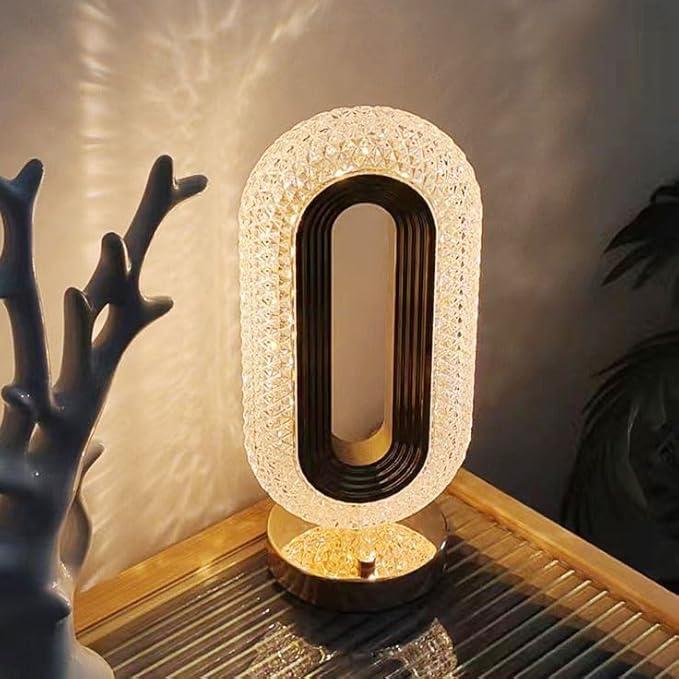 Oval Crystal Lamp