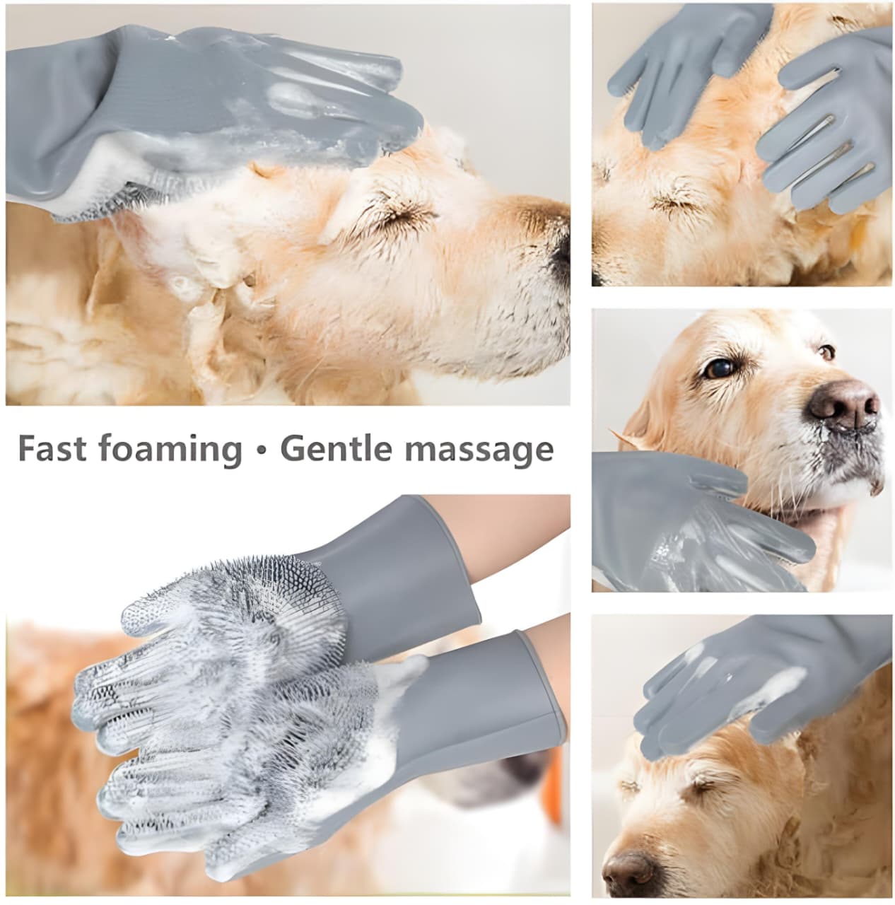 Pet Grooming Silicon Gloves