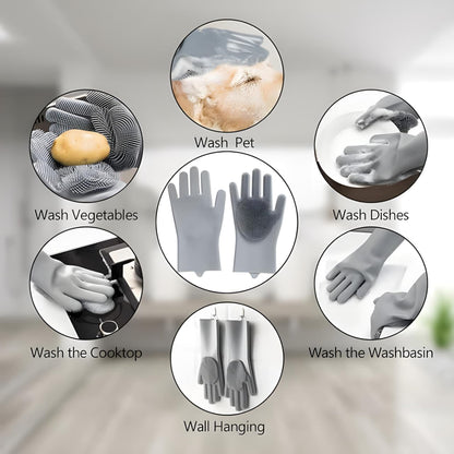 Pet Grooming Silicon Gloves