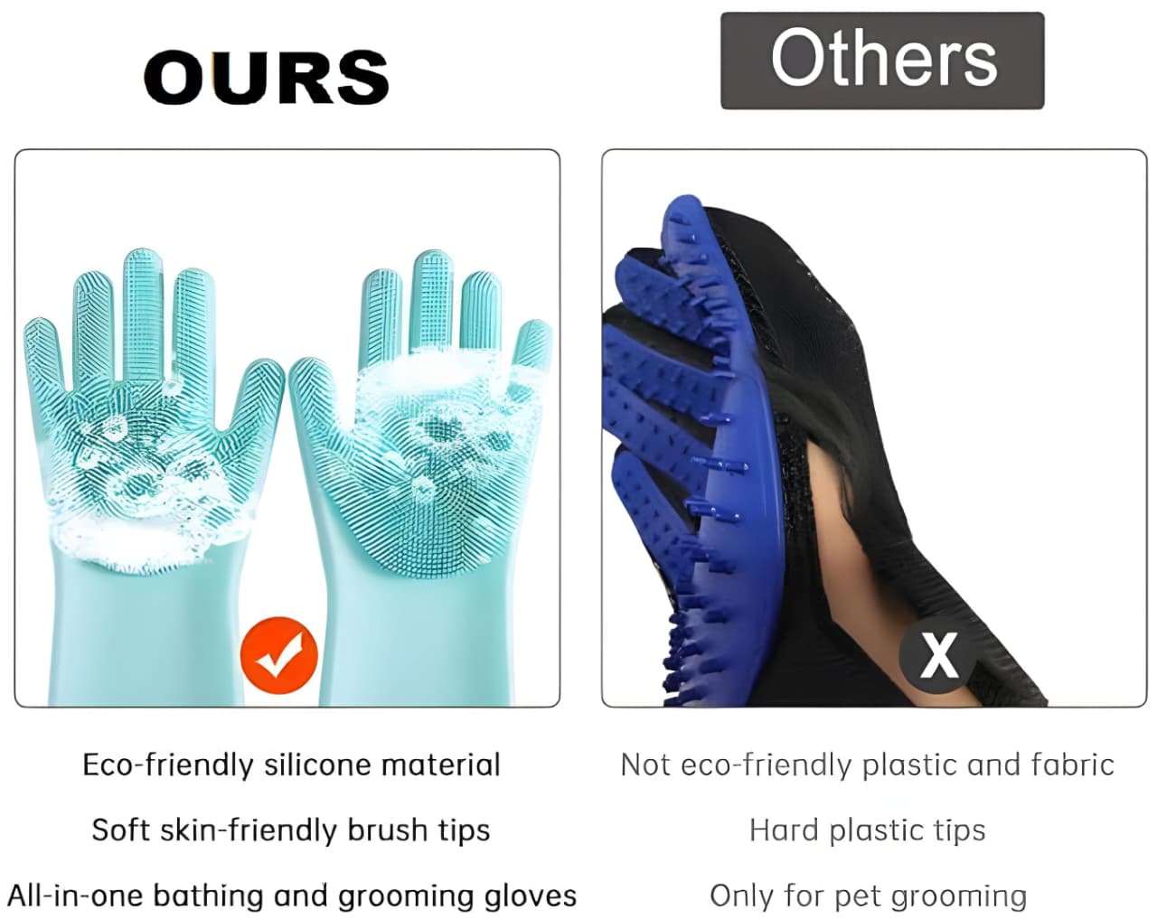Pet Grooming Silicon Gloves