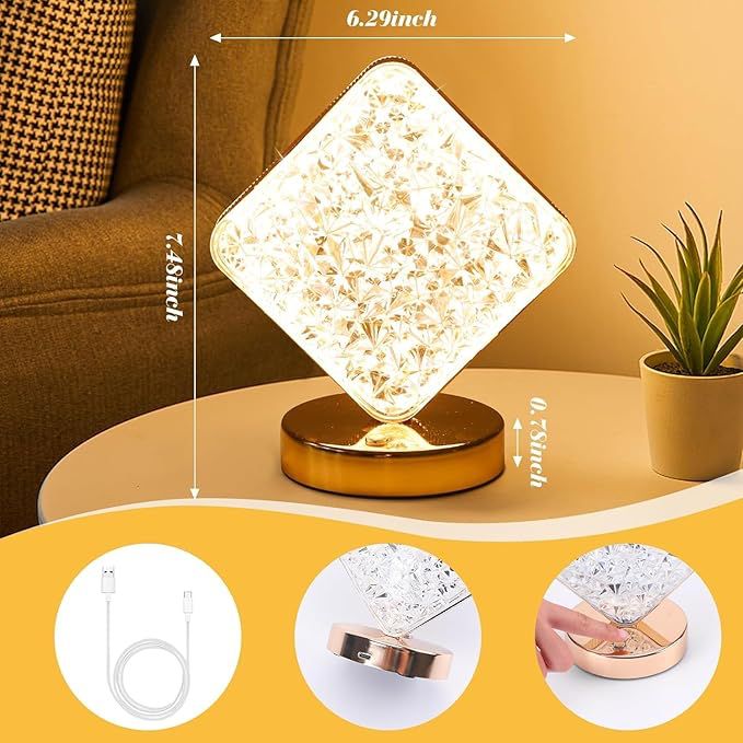 Square Crystal Lamp
