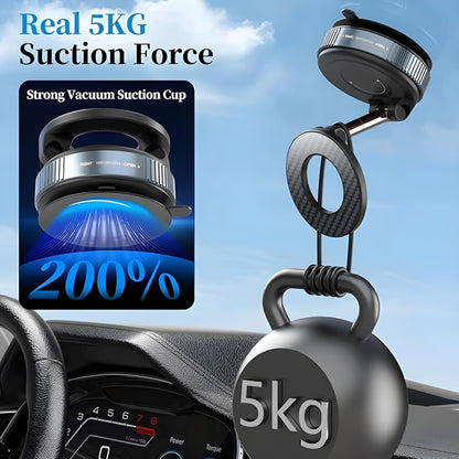 Retractable Car Charger & Vacuum Phone Holder Combo