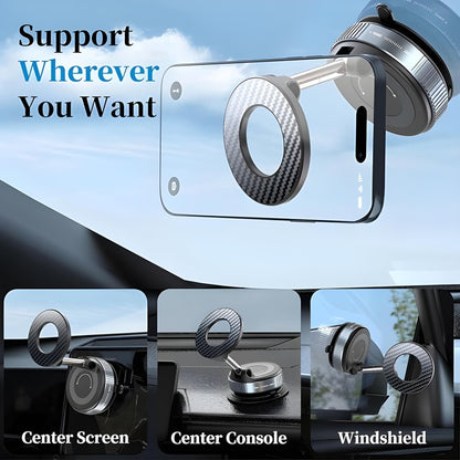 Retractable Car Charger & Vacuum Phone Holder Combo