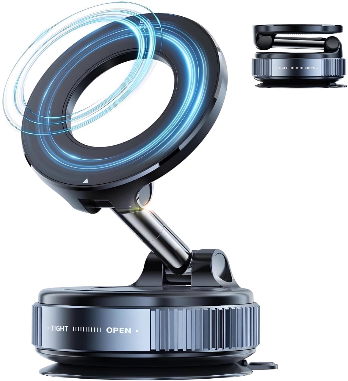 Retractable Car Charger & Vacuum Phone Holder Combo